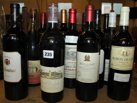 13 x assorted red wines inc
